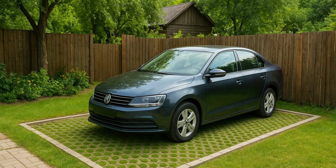 Как я перестал парковаться на газоне и сделал место для машины на даче за выходные.