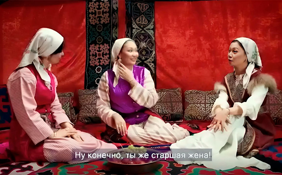 Кадр из рекламного ролика, сделанного в Кыргызстане