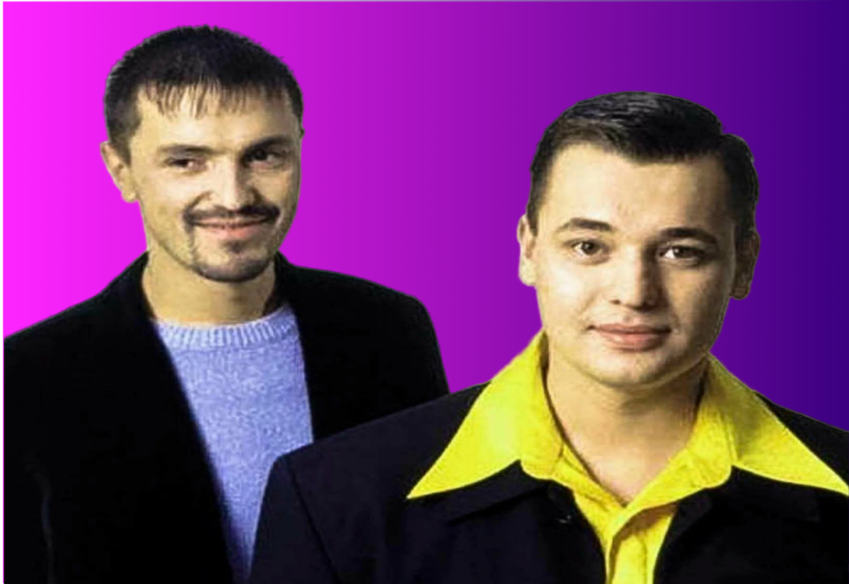 Алексей Потехин и Сергей Жуков, участники дуэта "Руки вверх", авторы "Песенки" 