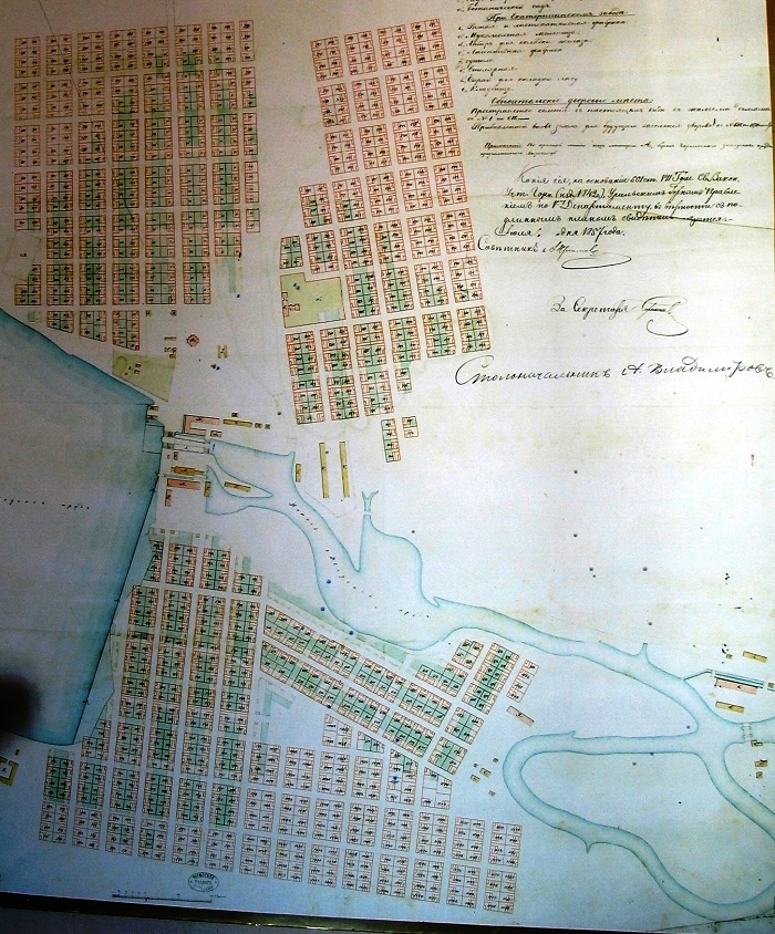 План Чермоза 1857 года. Фотография из фондов ЧИКМ – Чермозского историко-краеведческого музея