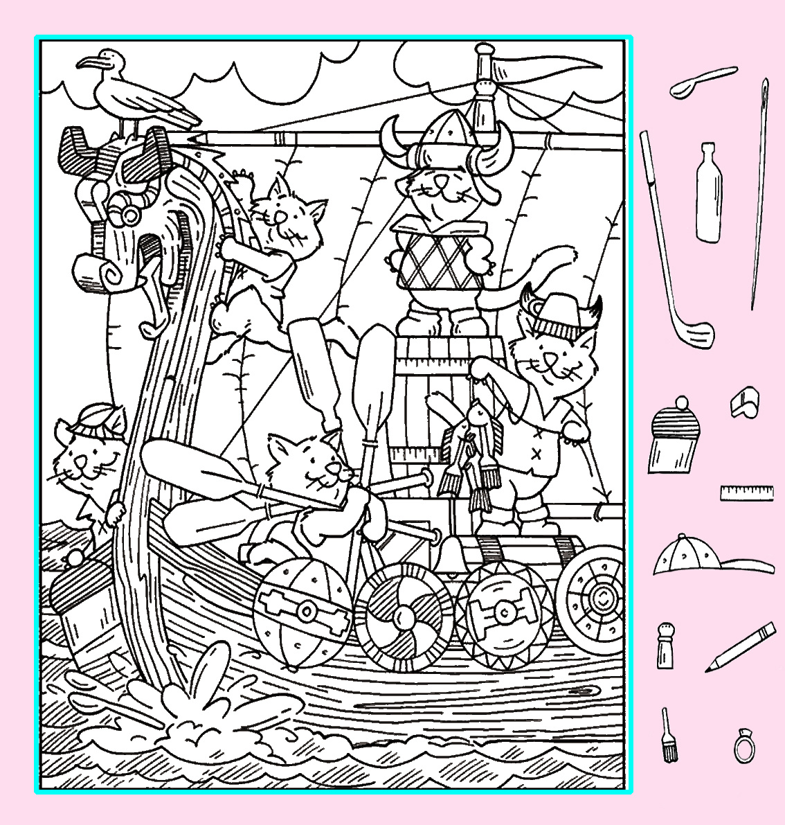 Тест на внимательность: найди свисток, иголку, кольцо и другие предметы на картинке. Картинка подготовлена автором