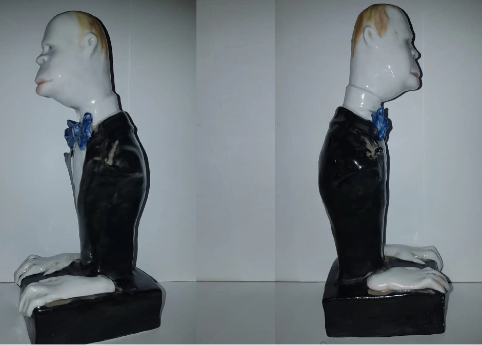 На фото 2: 🎭 Фарфоровый шарж Прокофьева | Кукрыниксы, ЛФЗ (1930-е) | Размер: 24 см, Аукцион «Мешок»