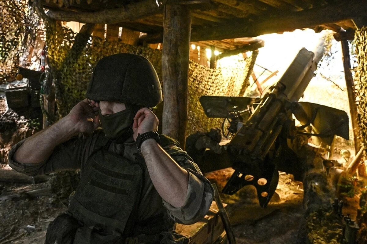    Боевая работа расчета орудия «Гиацинт-Б» 288-й гвардейской артиллерийской бригады ВС РФ.