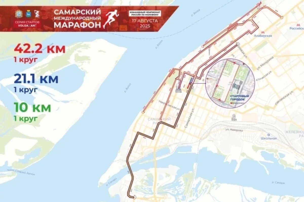    17 августа в Самаре пройдёт 8 международный марафон на Кубок главы города