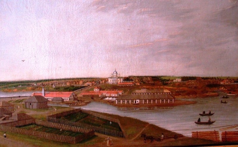 Верхний Чермоз завод на картине И. Полякова. 1837