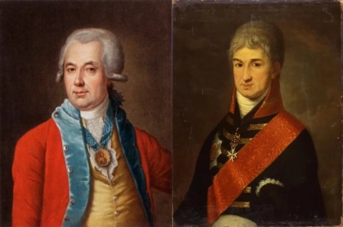    Григорий Шелихов и Николай Резанов — основатели Российско-американской компании.