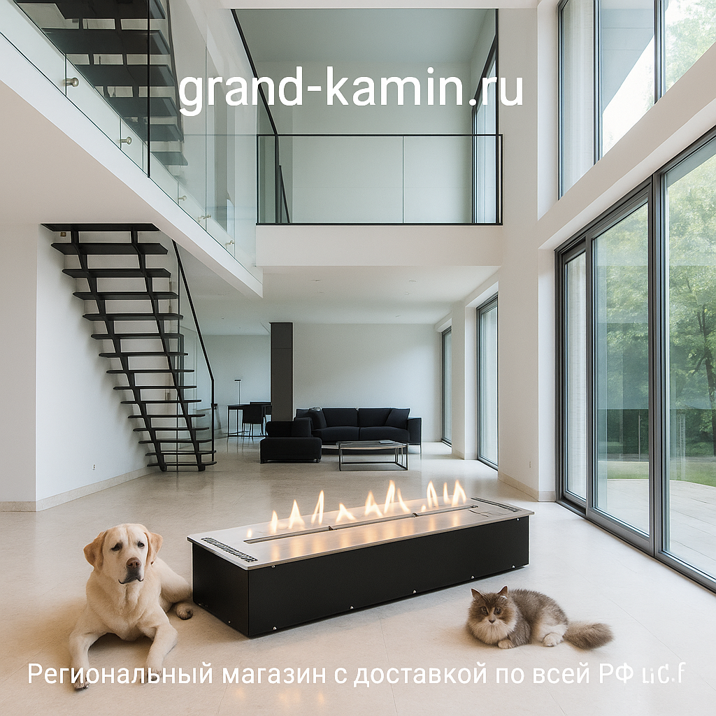    Элегантный биокамин Smart Flame 1000 RC INOX: создайте идеальный уют и стиль в своем интерьере с высокой безопасностью и функциональностью Kamin