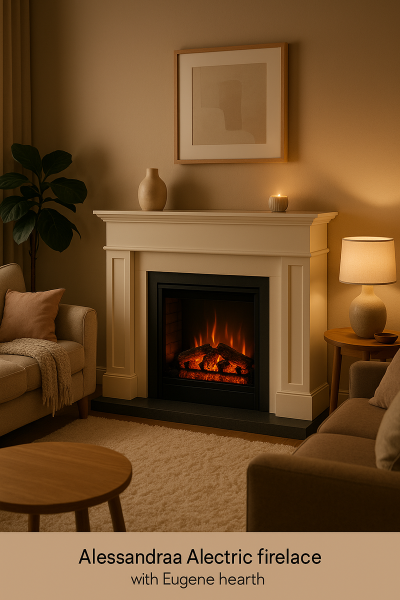    Электрический камин Alessandra и очаг Eugene как идеальное решение для уюта и стиля в вашем доме Kamin