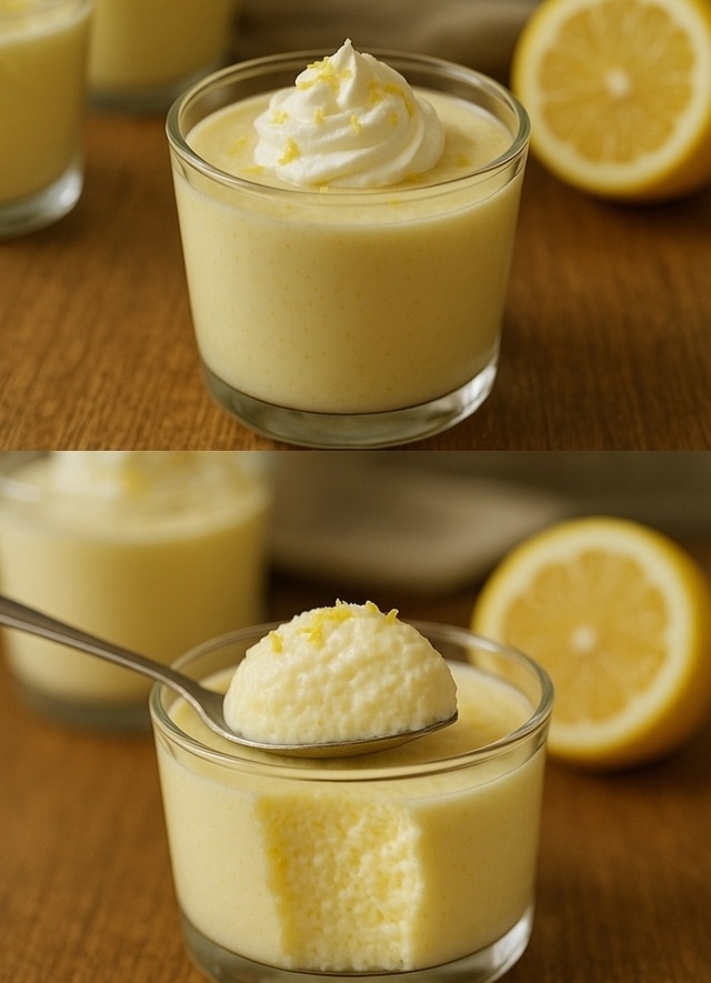 Ингредиенты:- 2 больших лимона (сок и цедра)- 100 г сахара- 3 яйца- 200 мл сливок (33% жирности)- 1 ч. л. желатина (по желанию)- Щепотка соли Инструкция:1. Подготовьте желатин (если используете)   - Замочите желатин в холодной воде на 5-10 минут, затем растопите его на водяной бане или в микроволновке. Убедитесь, что он полностью растворился и стал жидким.2. Приготовьте лимонную смесь   - В небольшой кастрюле смешайте сок двух лимонов, цедру, сахар и яйца.   - Поставьте на средний огонь и постоянно помешивайте, пока смесь не загустеет (примерно 8-10 минут). Не доводите до кипения!   - Если вы используете желатин, добавьте его в горячую смесь и хорошо перемешайте.3. Охладите   - Снимите кастрюлю с огня и дайте смеси немного остыть, затем охладите ее в холодильнике до получения комнатной температуры.4. Взбейте сливки   - В отдельной миске взбейте сливки до мягких пиков.5. Соберите мусс   - Аккуратно введите охлажденную лимонную смесь в взбитые сливки. Делайте это осторожно, чтобы не разрушить воздушную текстуру сливок.6. Подача   - Переложите мусс в порционные стаканы или чашки и уберите в холодильник минимум на 2 часа для застывания.7. Украсить по желанию   - Перед подачей можно украсить мелко нарезанными лимонами, мятой или ягодами.Приятного аппетита! 🍋