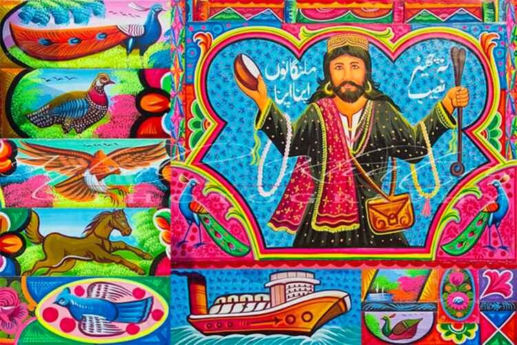 Очень популярно наносить на грузовики изображения суфийских святых и духовных подвижников / Источник: dawn.com