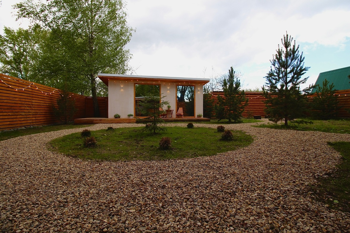 Загородный домик в 35 км от Москвы это в Aframe Happy