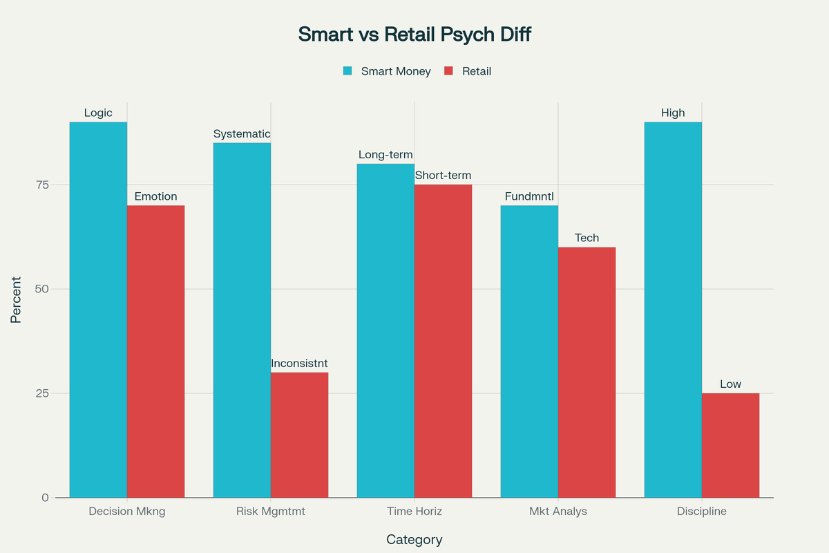 Smart Money против розничных трейдеров: психологические различия