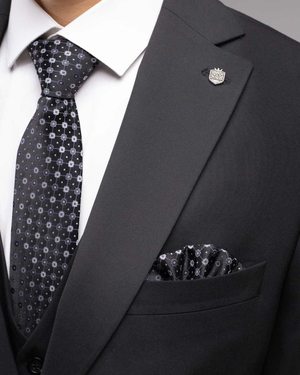 Мужской галстук черный Mazaltovman