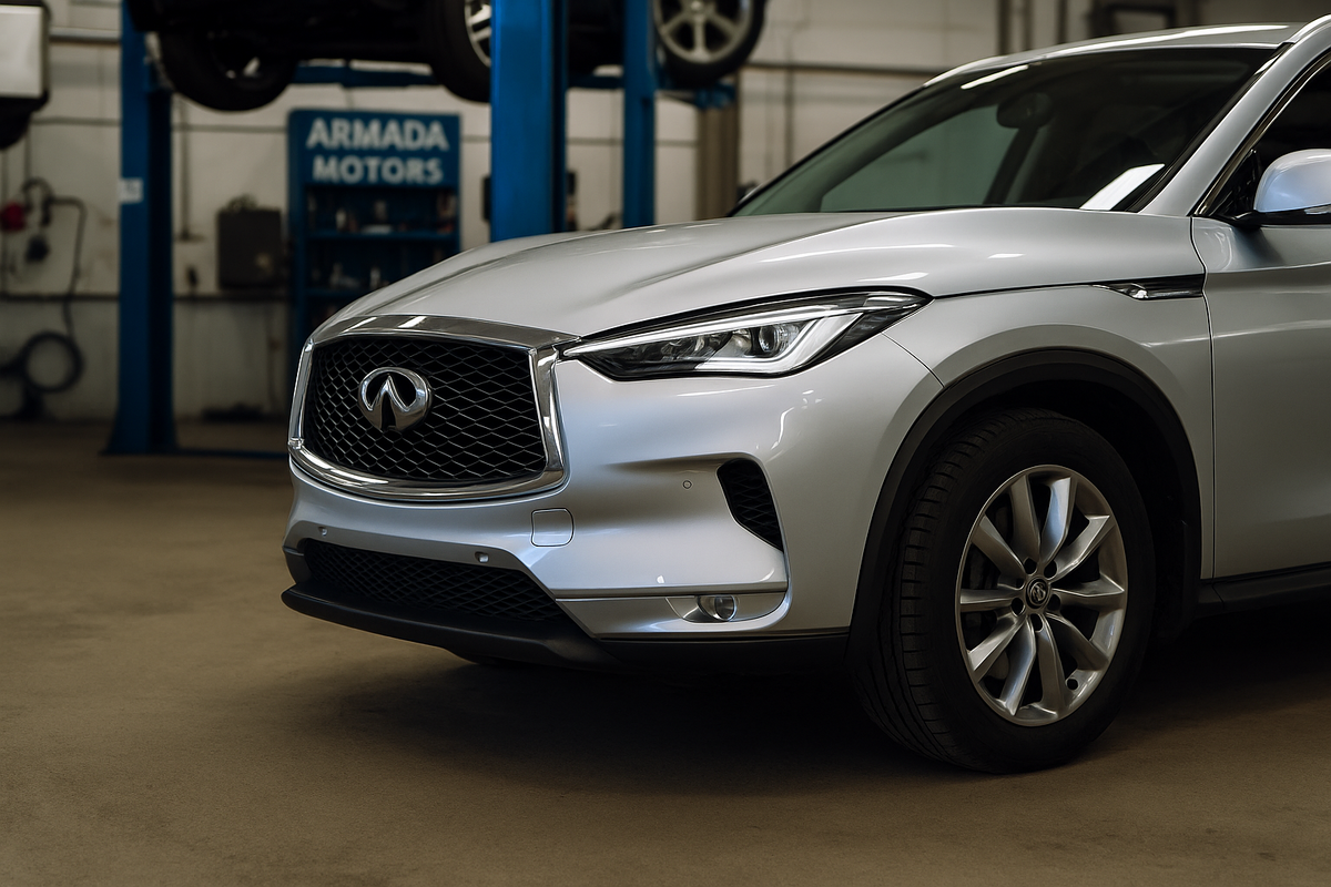 Infiniti QX50 в автосервисе Армада Моторс в Санкт-Петербурге — ремонт и обслуживание