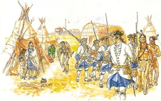 Офицер колониальной морской пехоты Новой Франции