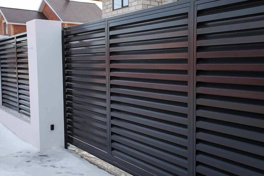 Откатные ворота жалюзи