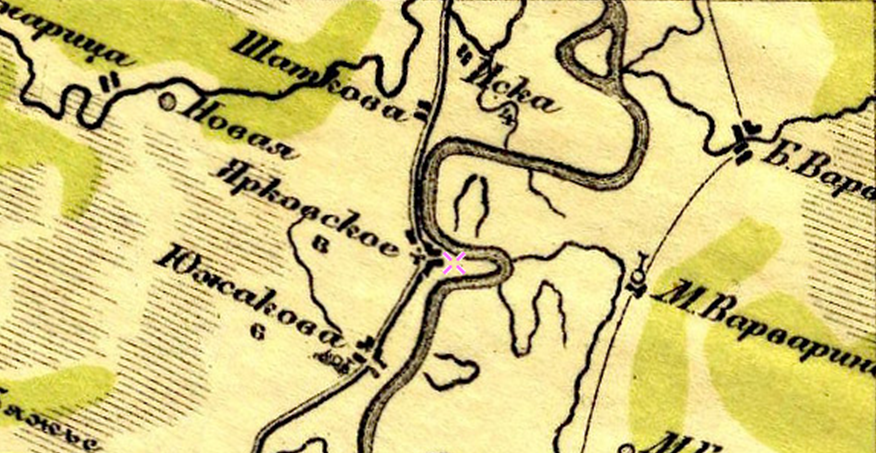 Фрагмент карты Стрельбицкого издания 1919-1921. Восток.