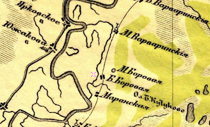 Фрагмент карты Стрельбицкого издания 1919-1921. Восток.