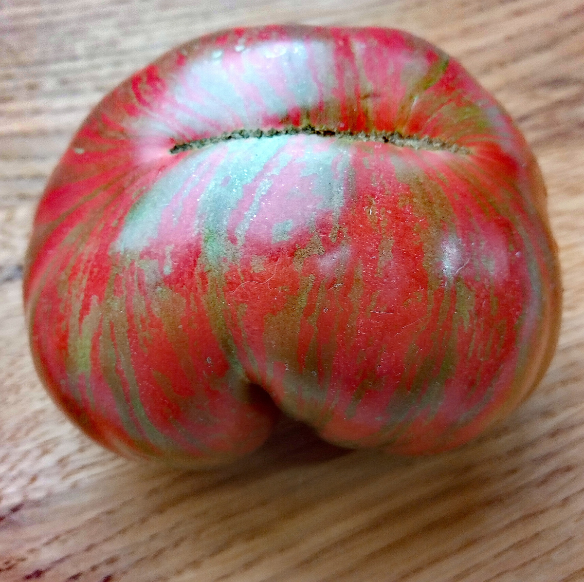 Фото автора от 12.08.2025г. Плод томата Бифштекс Марши.