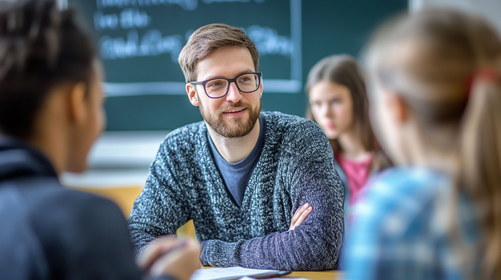 Школа английского Языка Englishfact. Картинка сгенерирована ИИ.