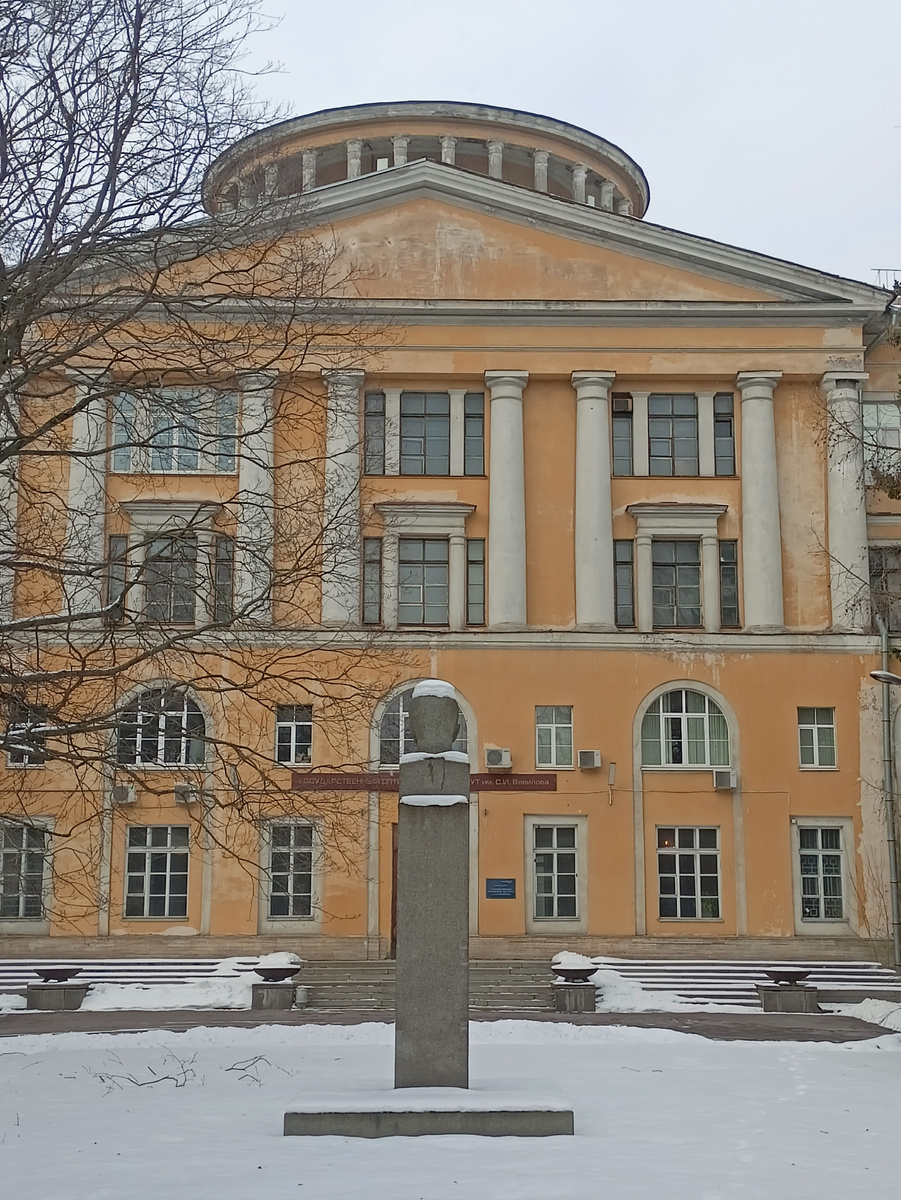 Повернутый лицом ко входу академик Вавилов