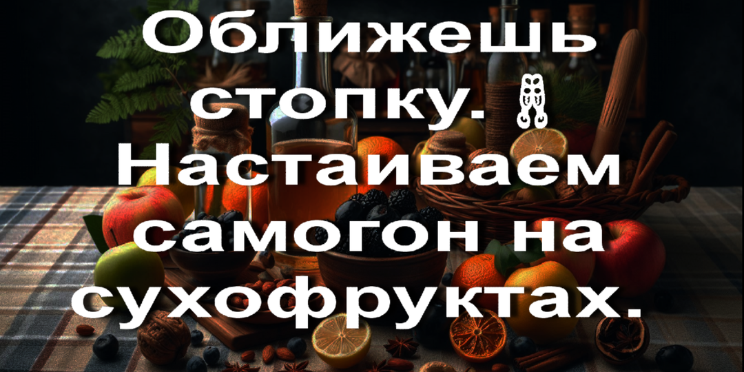 Оближешь стопку. 🥂Настаиваем самогон на сухофруктах.