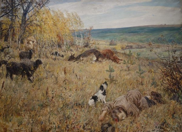 А. А. Пластов "Фашист пролетел"