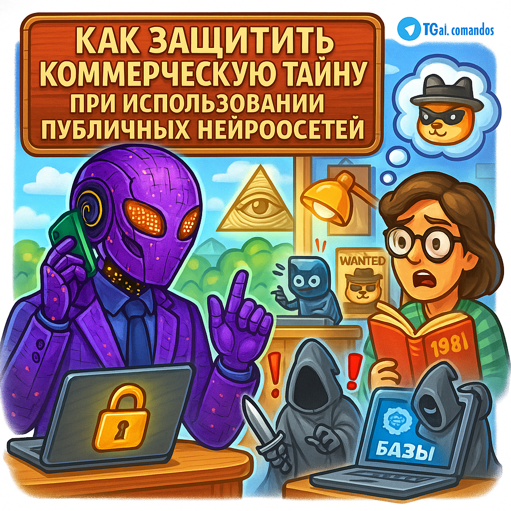    Как защитить коммерческую тайну при использовании публичных нейросетей: пошаговый план для руководителей, которые не хотят сливать данные в сеть и получать иски Дмитрий Попов | Comandos.ai