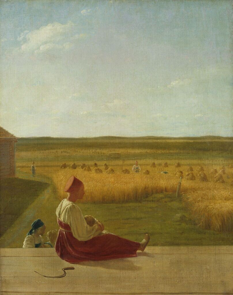 На жатве. Лето. А.Венецианов. Середина 1820-х