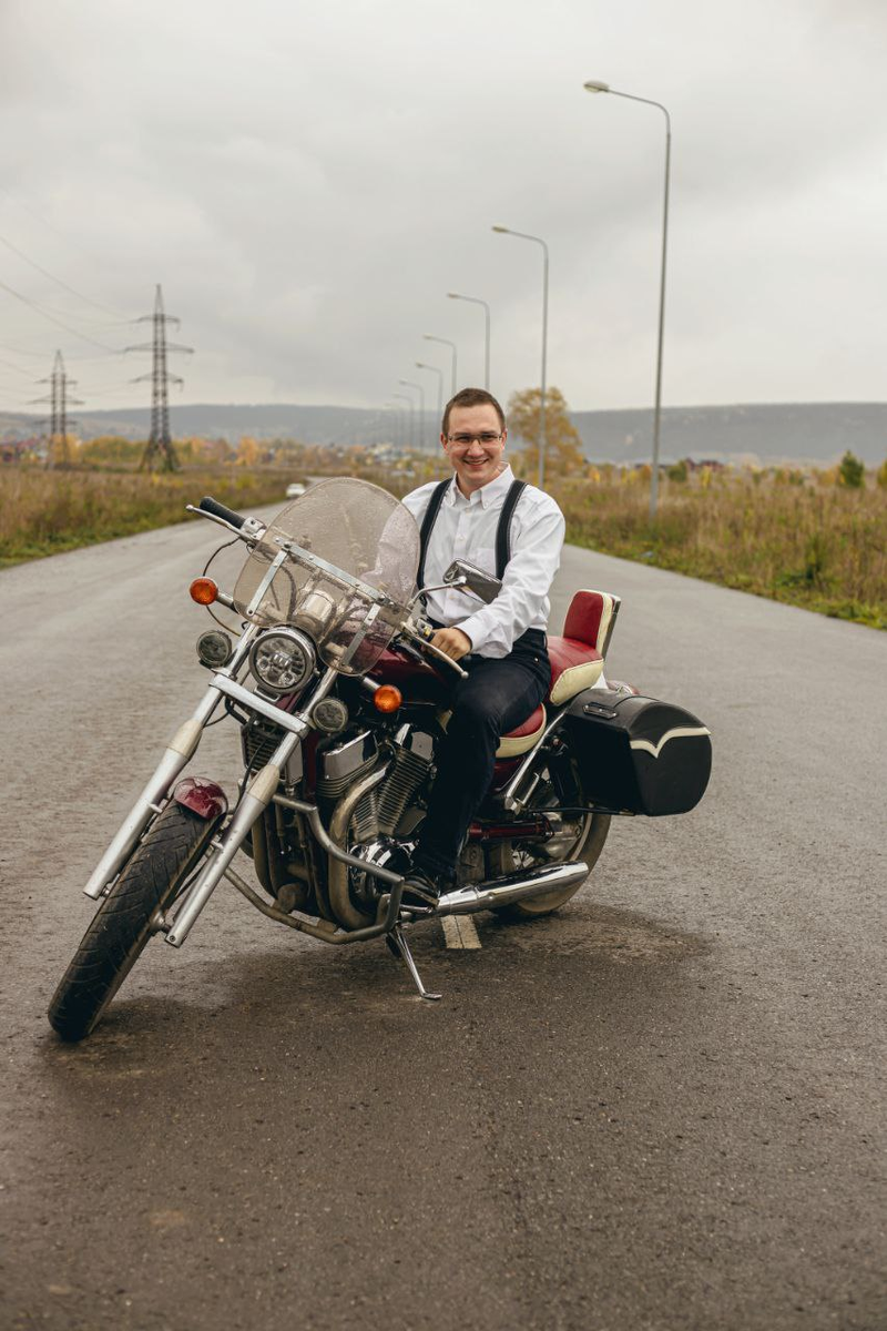 Папа Черепаха на Honda Shadow 750, своём бывшем мотоцикле