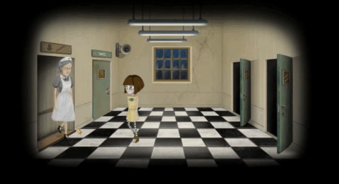 Gif картинка "Отрывок из трейлера игры Fran Bow"