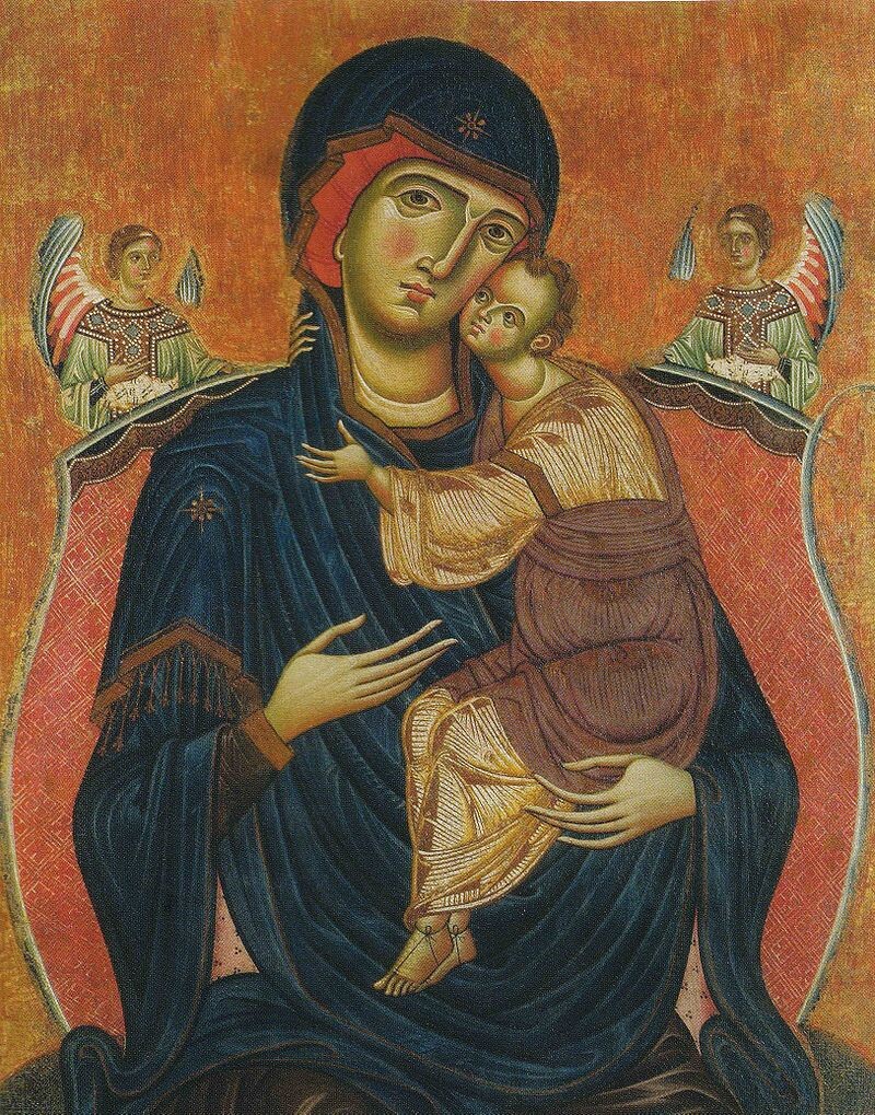 Дева Мария с Младенцем и ангелами (Мелиоре ди Якопо, 1270—1280).
