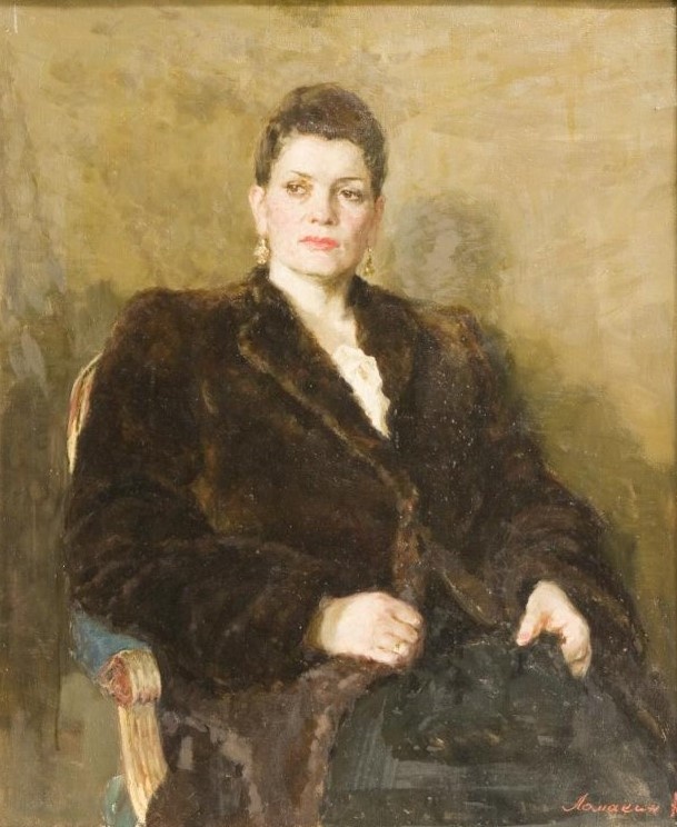 Н.Г.Ломакин. Женский портрет. 1950. НИМ РАХ.