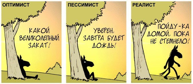      Как оптимисты, пессимисты и реалисты видят мир