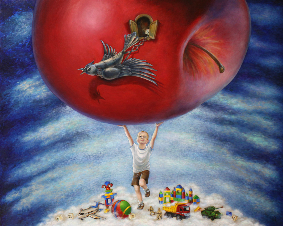 © Виктория Просвирнина. Кукушечка. Металл, масло. 80 x 100 см. 2017.