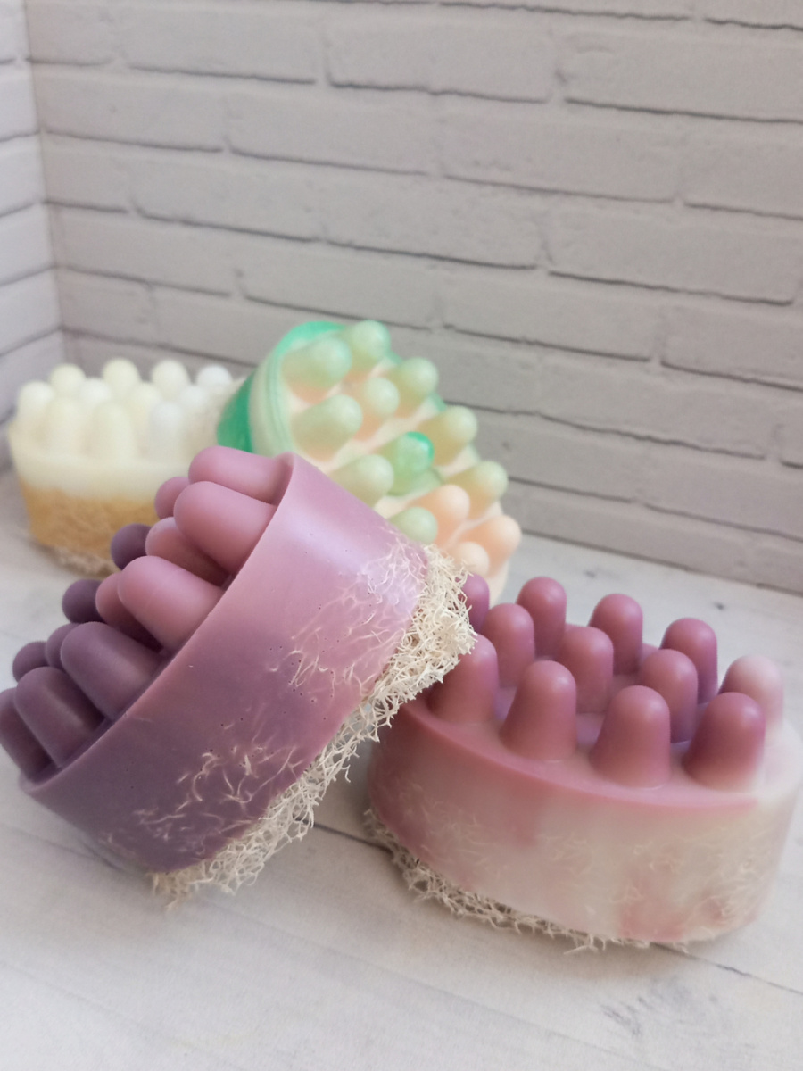 Массажное мыло с люфой. 