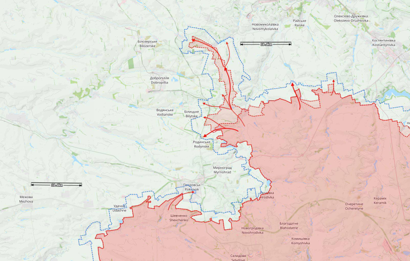    Удар на Родинское, угроза Доброполью и резкий рывок на север застали вражеское командование врасплох. Источник: Тг-канал "Военная Хроника"