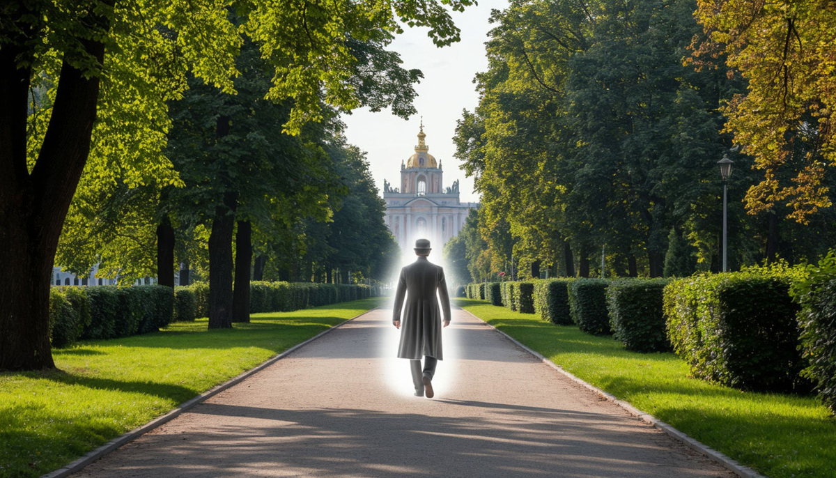 Передо мной шёл странный мужчина.