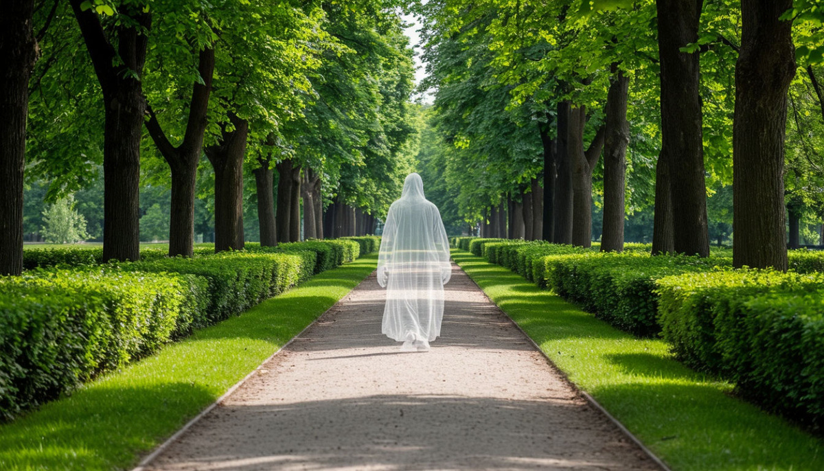 От него остался лишь прозрачный силуэт.