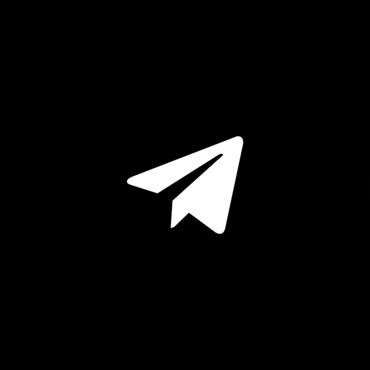 Telegram icon | black white