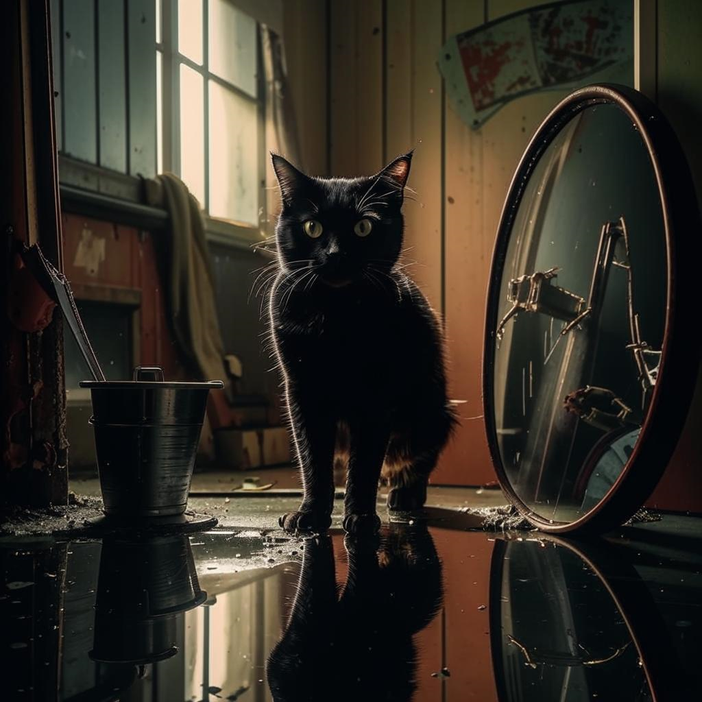 Черный кот, пустое ведро и разбитое зеркало. Как нейтрализовать такое комбо? )))