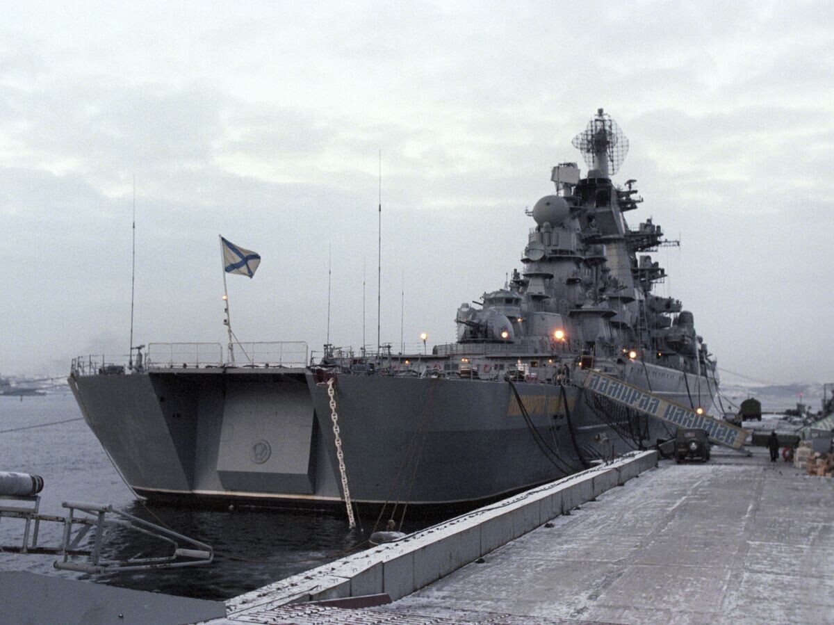    Ракетный крейсер "Адмирал Нахимов"© РИА Новости / Юрий Кавер