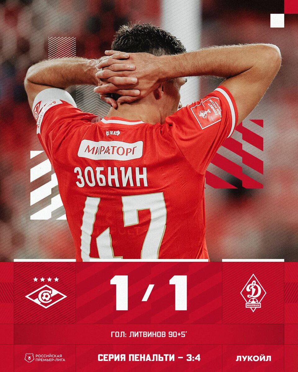 "Спартак" 1:1 "Динамо" Махачкала