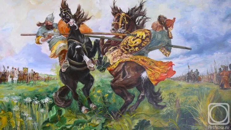 М.И. Авилов. "Поединок Перисвета с Челубеем на Куликовом поле" (1943г.)