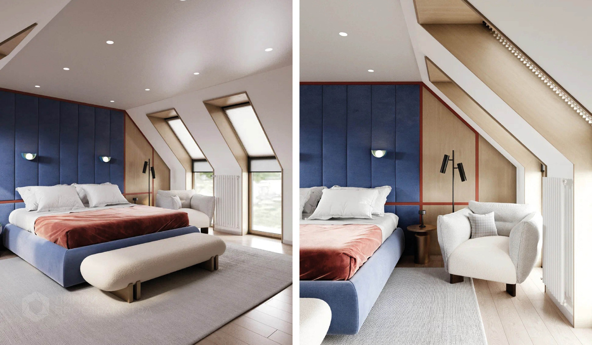 Дизайн-проект мастер-спальни от студии архитектуры и дизайна Линии Пространства