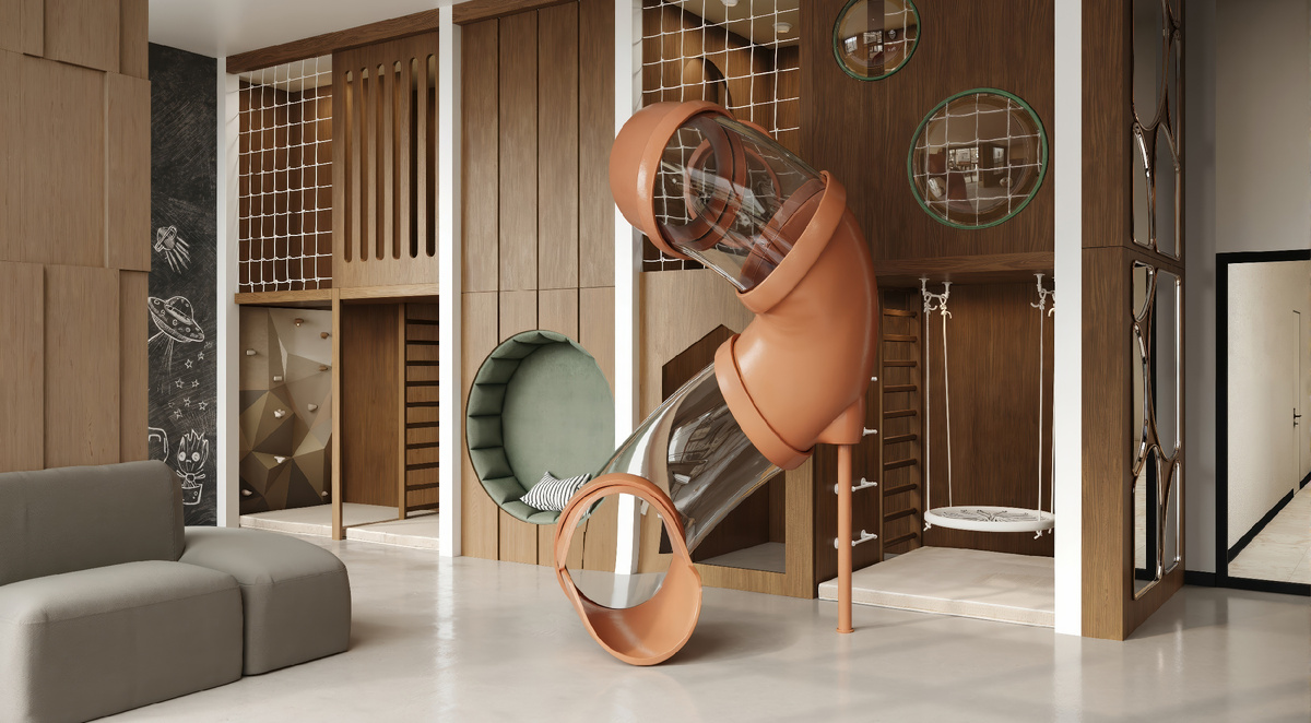 В идеальном семейном квартале есть открытые и закрытые игровые зоны