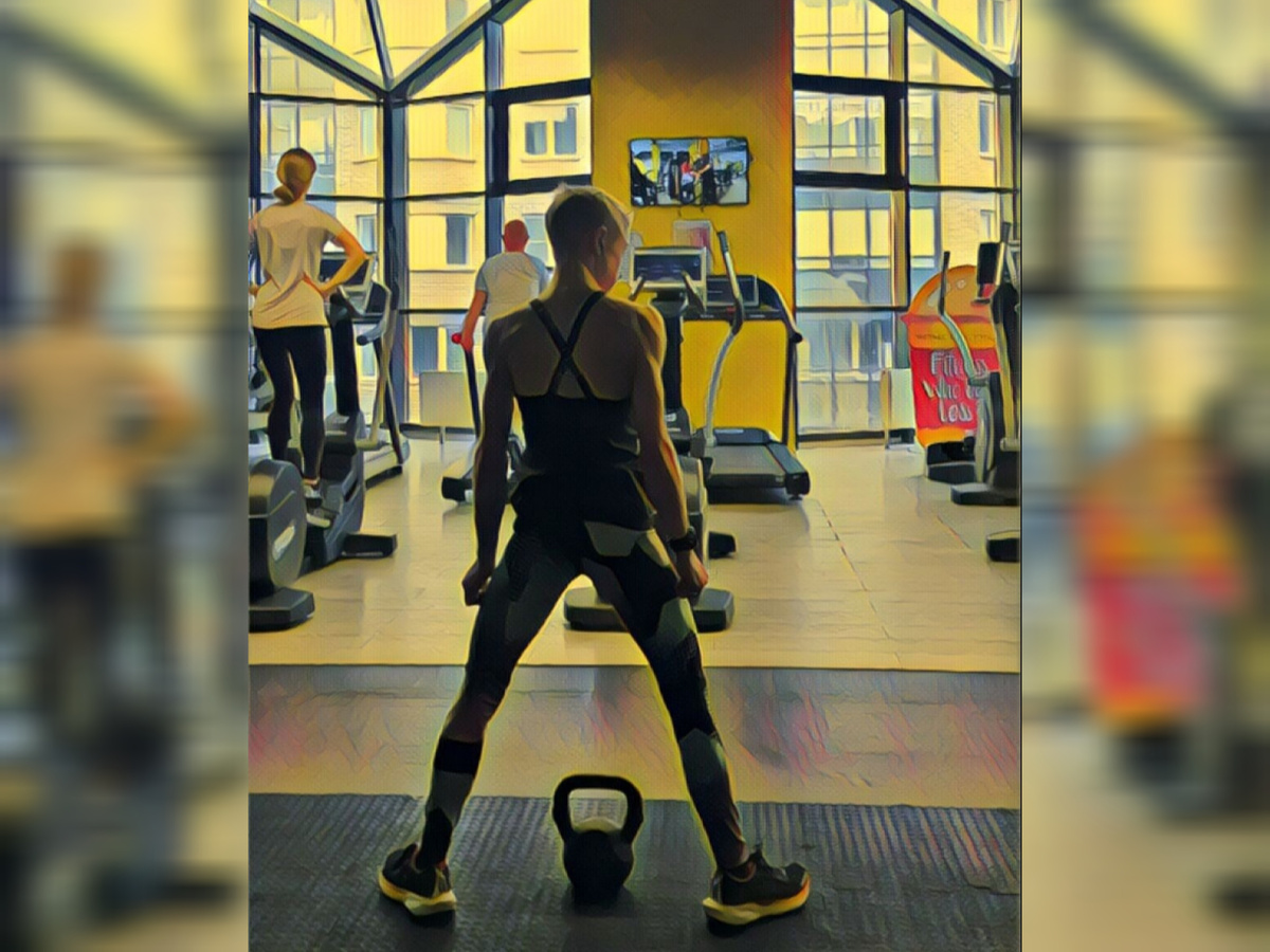 Фото с тренировки автора.