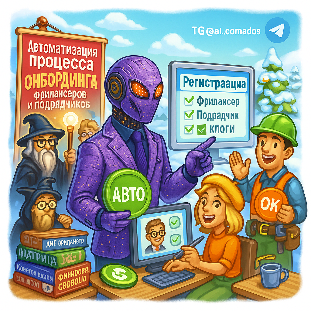    Автоматизация "под ключ": 5 шагов онбординга фрилансеров, который сэкономит 30 часов HR-ам и 50% вашего бюджета Дмитрий Попов | Comandos.ai