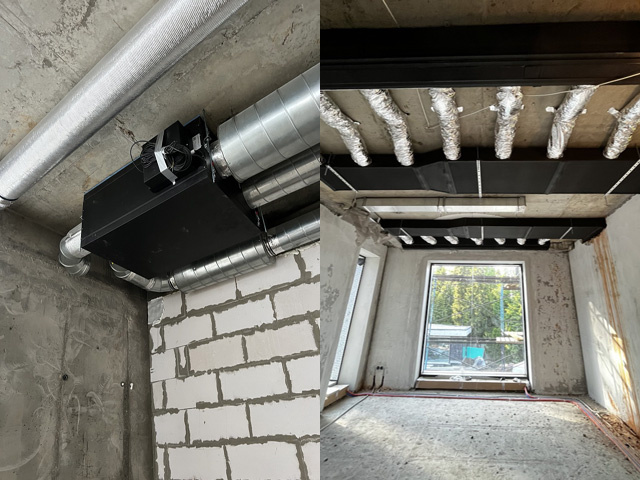 Установка системы вентиляции на стадии строительства и отделки дома