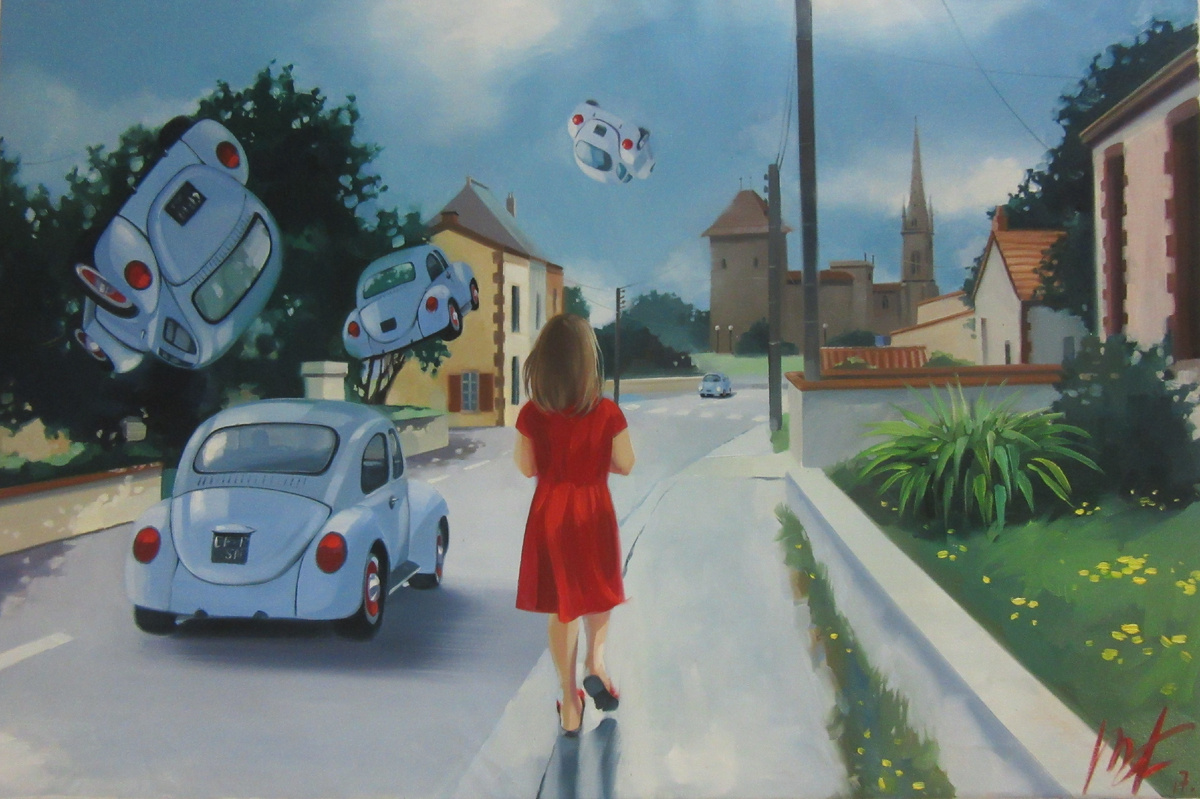 «Есть такое направление в живописи – «Мистический реализм». Когда ты смотришь на работу, и думаешь, что, вроде бы, все её компоненты, все составляющие обычны, повседневны. Но что-то создаёт вот этот холодок, что-то вызывает сомнения, что-то иррациональное. Когда работы вызывают у меня такие эмоции, значит, цель достигнута», - поясняет художник.